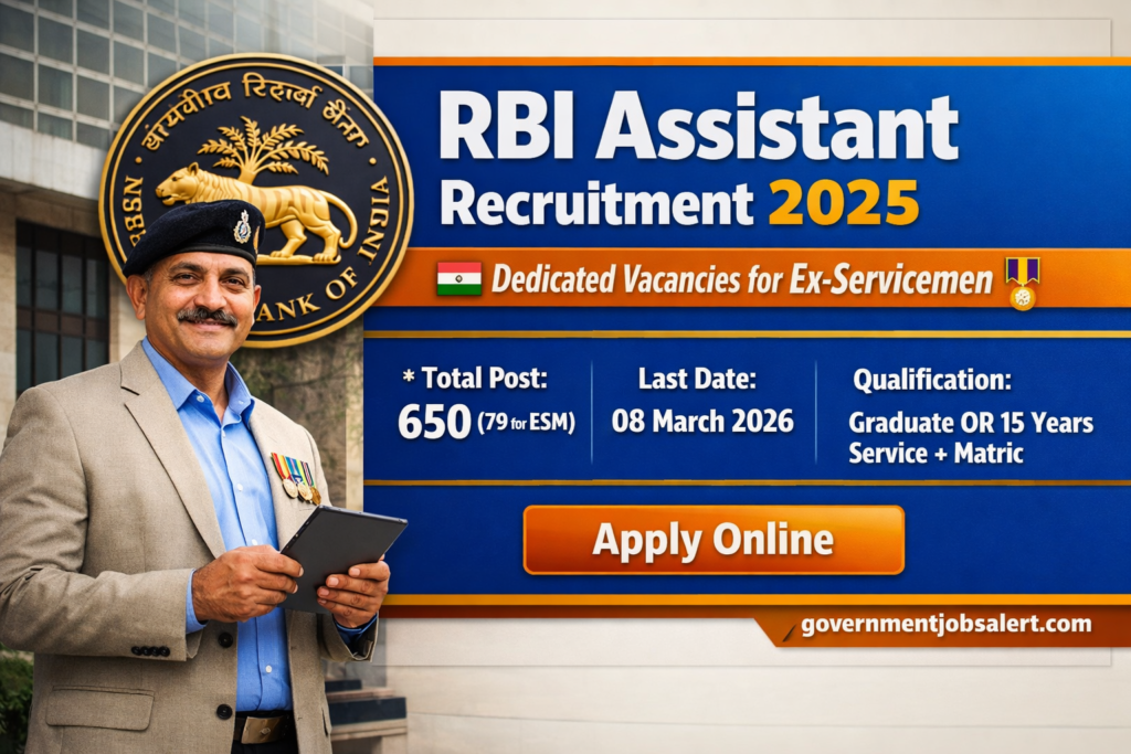 RBI Assistant Recruitment 2026, RBI Assistant Vacancy 650, RBI Assistant Apply Online, RBI Assistant Exam Date, RBI Assistant Salary, RBI Assistant Notification PDF, RBI Assistant Eligibility