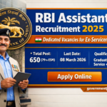RBI Assistant Recruitment 2026, RBI Assistant Vacancy 650, RBI Assistant Apply Online, RBI Assistant Exam Date, RBI Assistant Salary, RBI Assistant Notification PDF, RBI Assistant Eligibility
